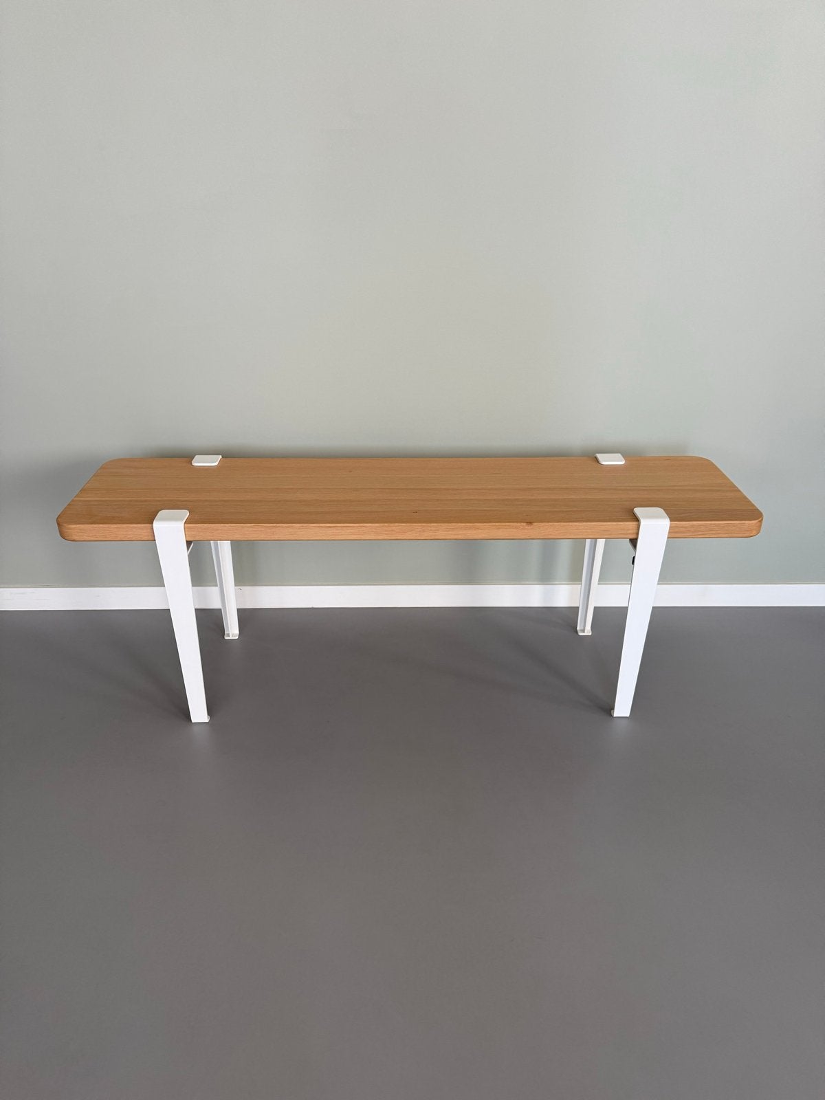 TIPTOE Bijzetbank massief eikenhout 120x30cm crèmewit, Ophalen, Minder dan 45 cm, Nieuw, 75 cm of meer