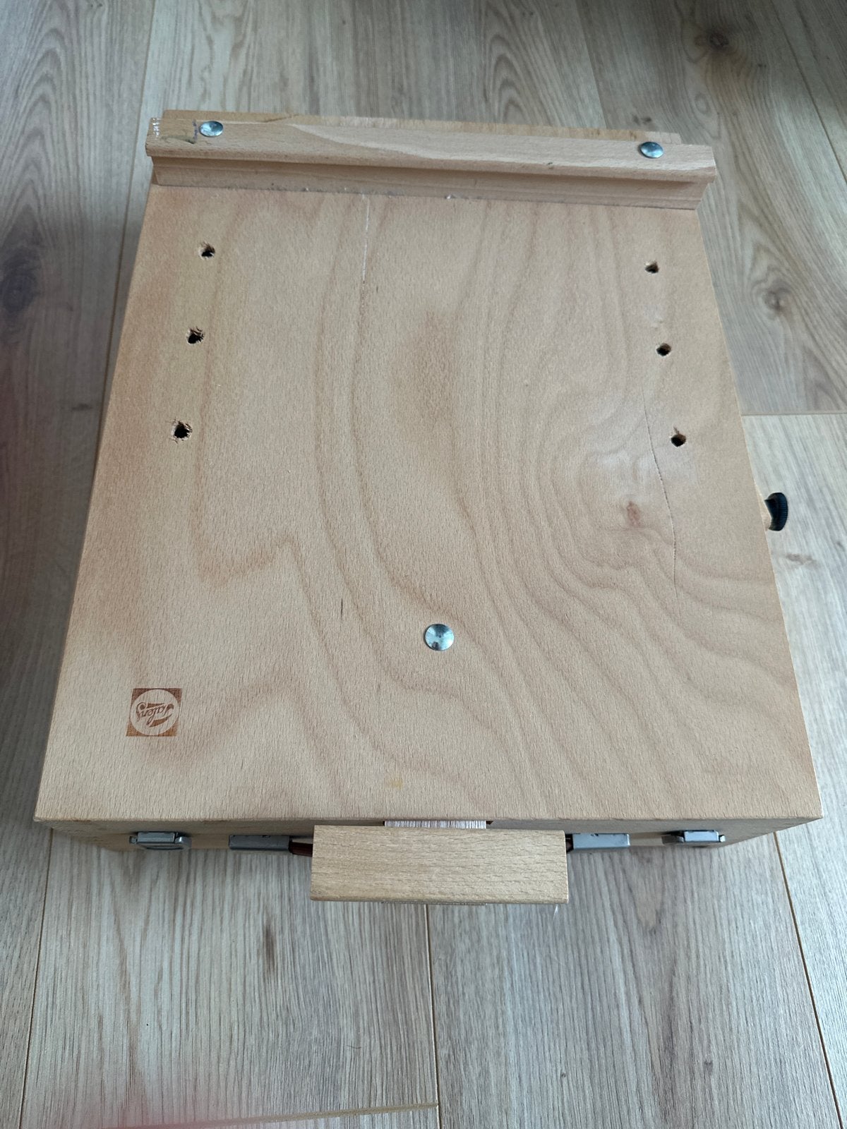 Houten schilderskist/ezel met opbergruimte, Hobby en Vrije tijd, Ophalen, Gebruikt, Ezel