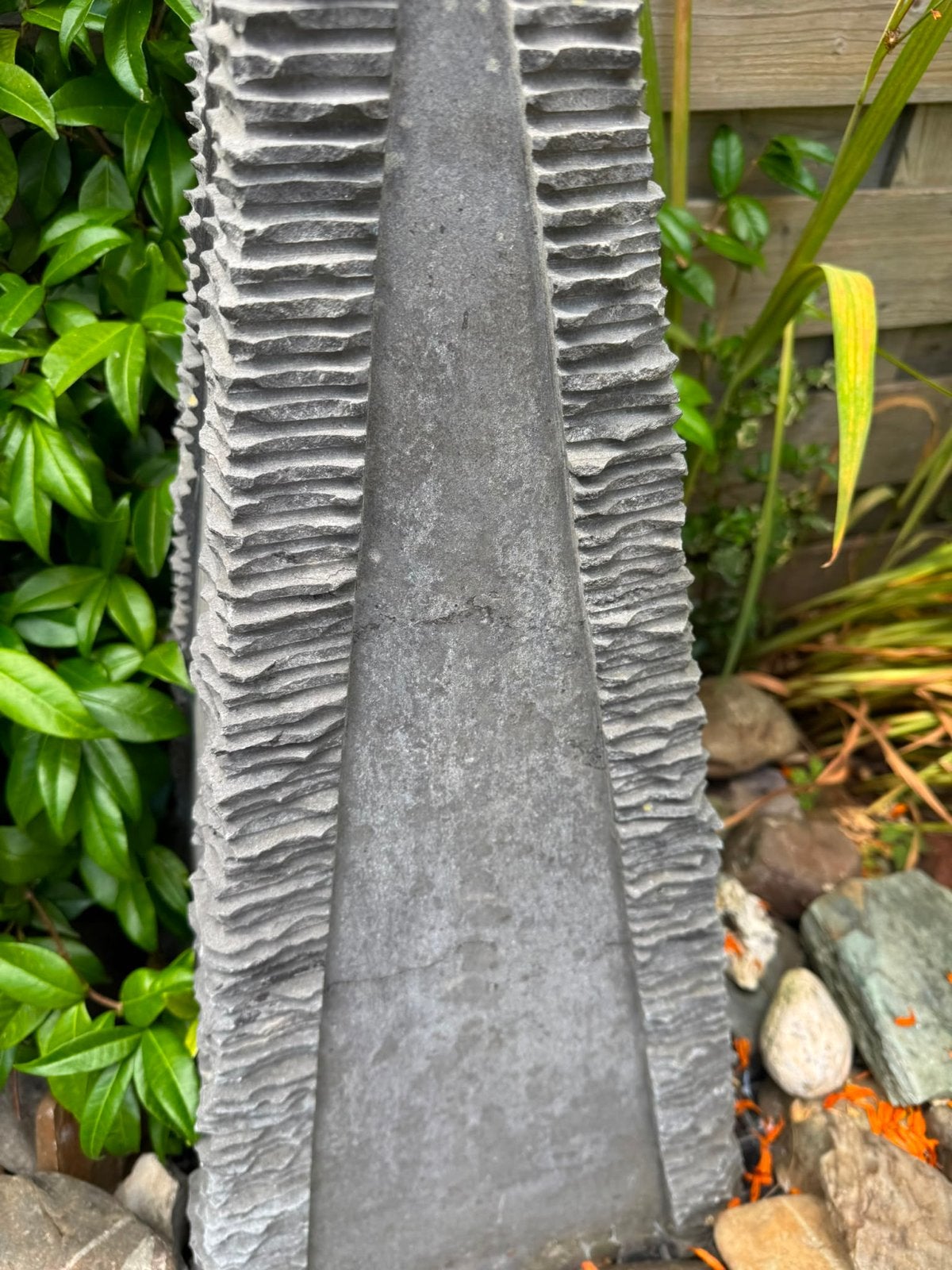 Uniek Waterornament van Leisteen - Tuin Decoratie, Tuin en Terras, Ophalen, Gebruikt