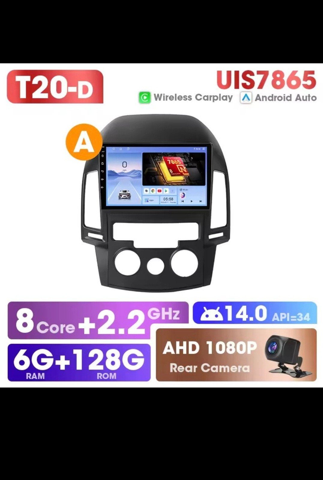 Autoradio CarPlay Android Hyundai i30 (2006-2011) 6GB 128GB, Ophalen of Verzenden, Nieuw