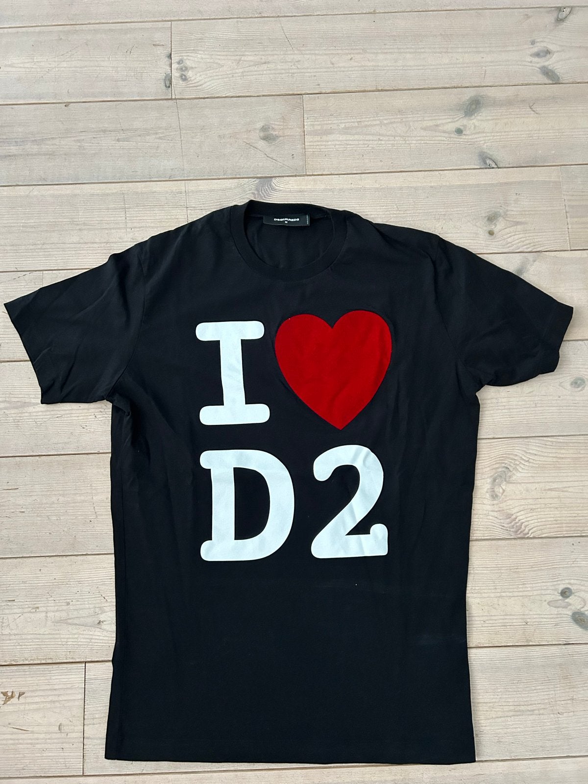 Zwart origineel Dsquared2 t-shirt - Maat M, Verzenden, Zo goed als nieuw, Maat 48/50 (M), Zwart