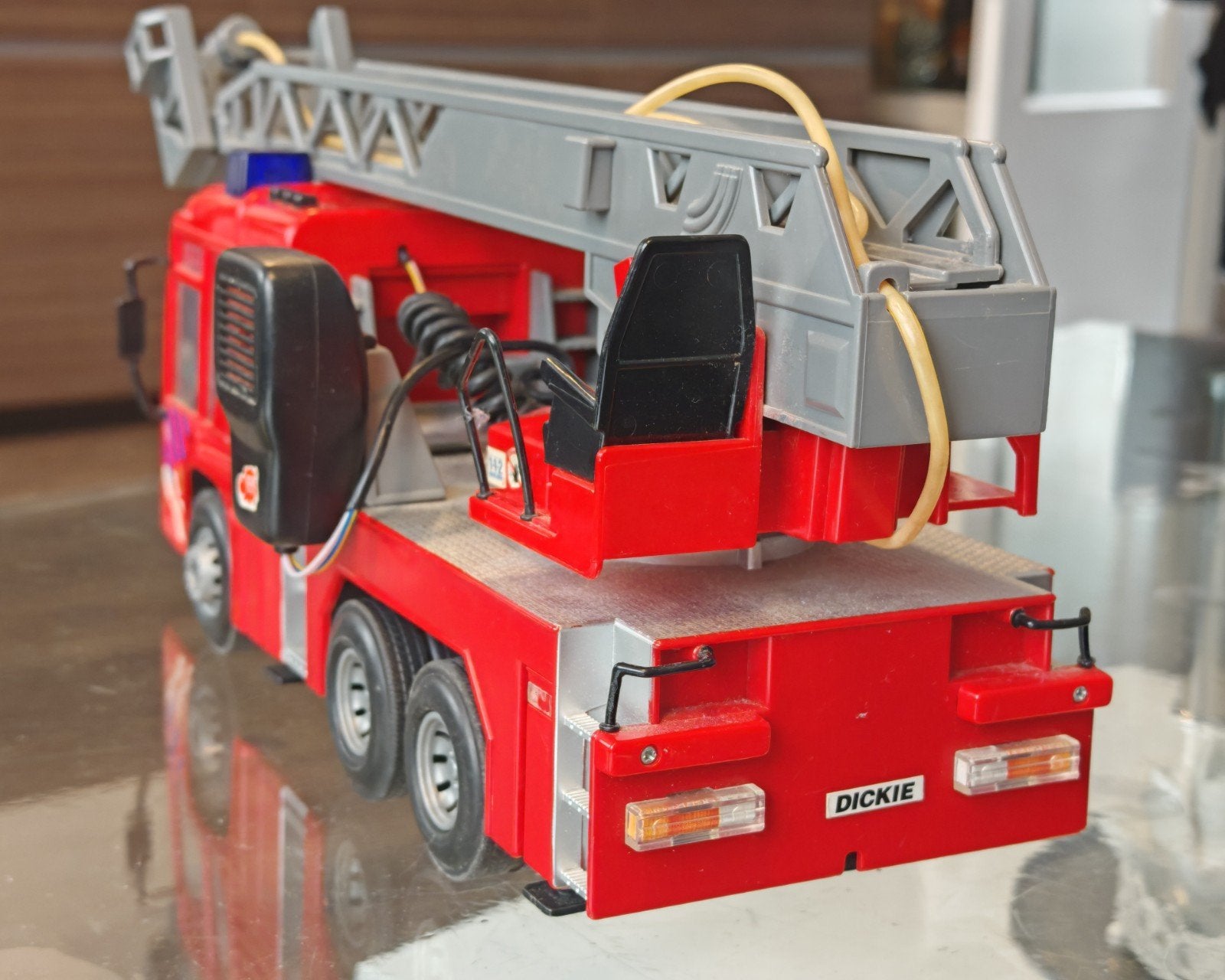 Dickie Toys Brandweerwagen met Uitschuifbare Ladder/ geluid, Ophalen of Verzenden, Gebruikt, Afstandsbediening