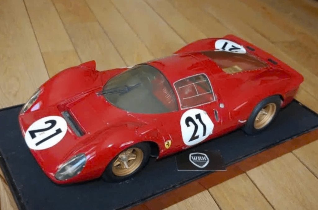 UNIEK! 1:8 FERRARI 330 P4 #21 Javan Smith HANDBOUW WRH, Ophalen, Zo goed als nieuw, 1:5 t/m 1:8, Auto