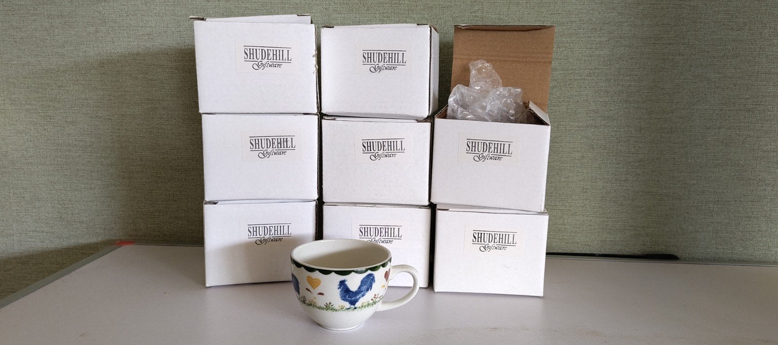 NIEUWE Zeldzame Jack's Farm Espresso Kopjes V&D Servies, Overige merken, Landelijk/Boerenbont, Nieuw, Ophalen of Verzenden