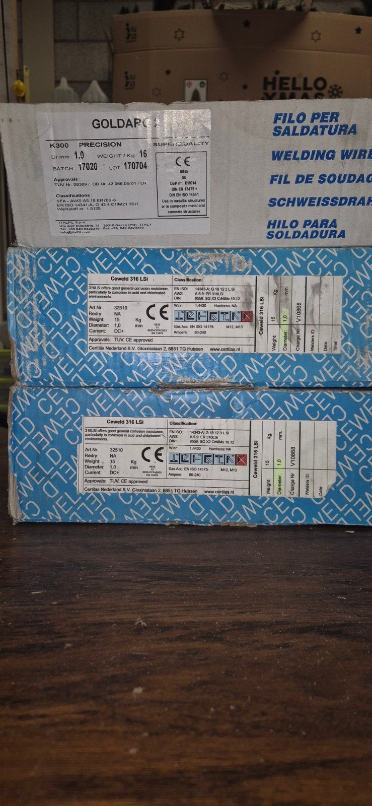 lasdraad 1 mm, Ophalen, Nieuw, 250 ampère of meer, Co2