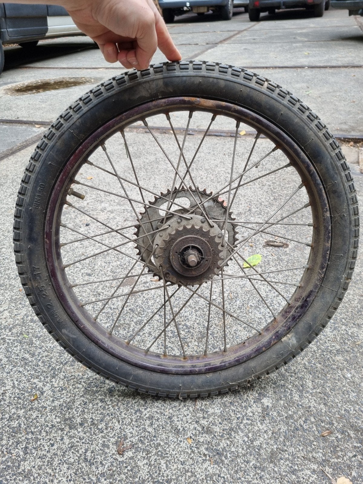 Puch Maxi achterwiel met slag en missende spaak, Ophalen of Verzenden, Gebruikt, Overige typen
