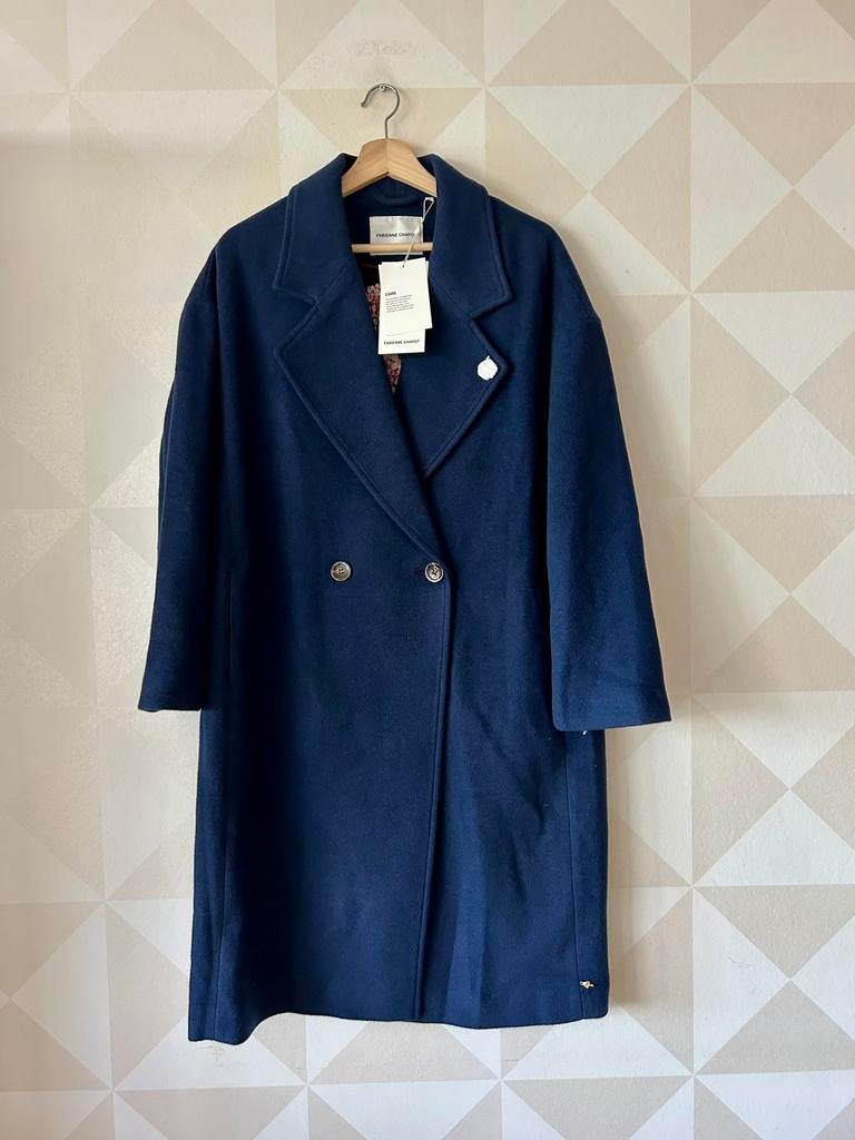 Fabienne Chapot Beth Coat mantel jas blauw S/36 NIEUW, Ophalen of Verzenden, Nieuw, Maat 36 (S), Blauw