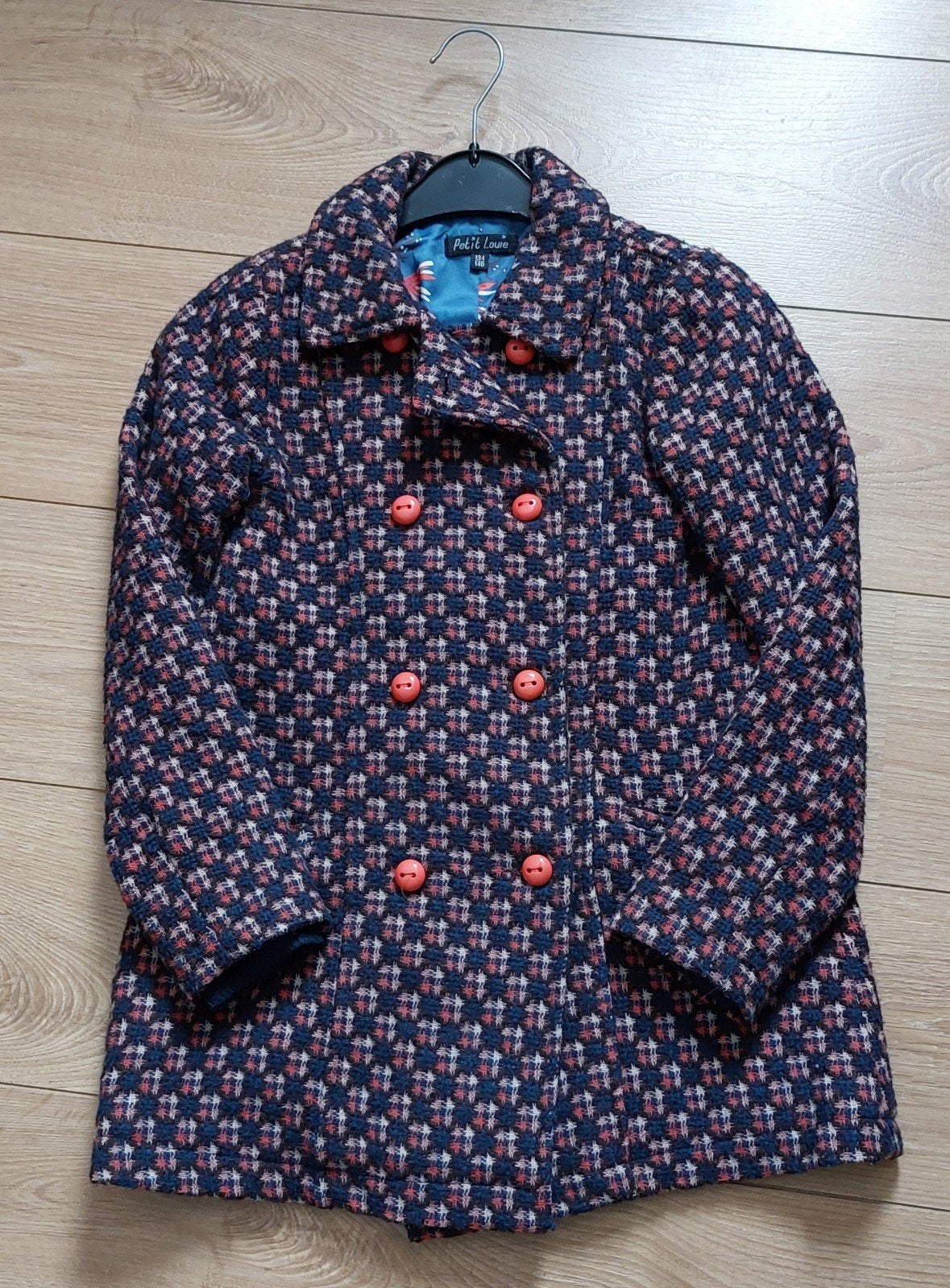 gaaf petit louie jas maat 134 140, Meisje, Ophalen of Verzenden, Zo goed als nieuw, Petit Louie