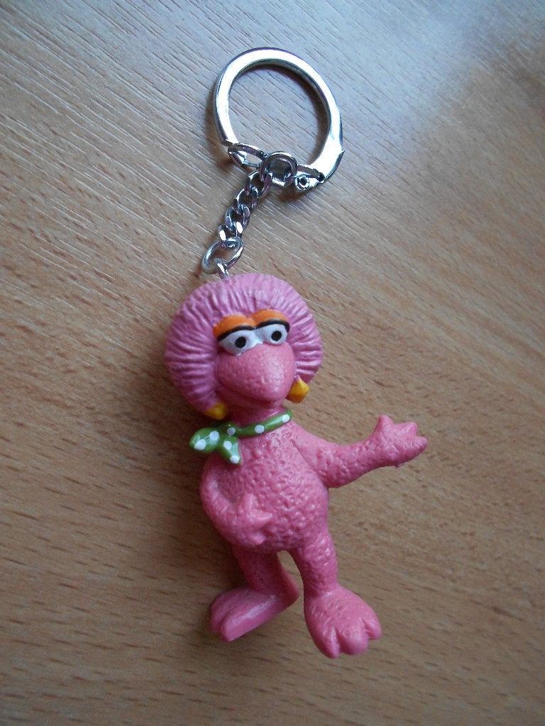 bullyland sleutelhanger roze poppetje Sesamstraat Muppet, Ophalen, Zo goed als nieuw