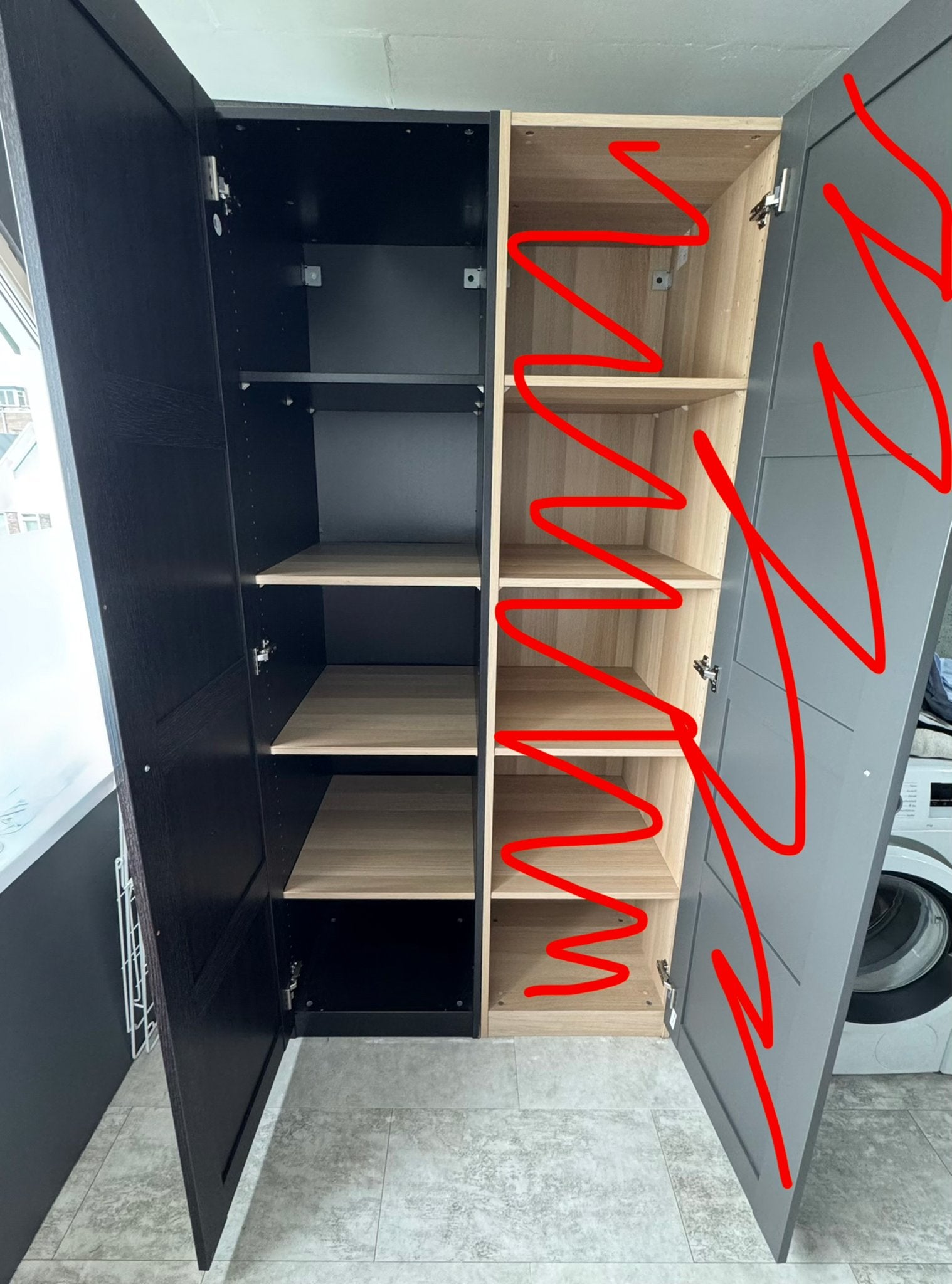 PAX kast 50x30x200, Ophalen, Met plank(en), Minder dan 50 cm, Gebruikt