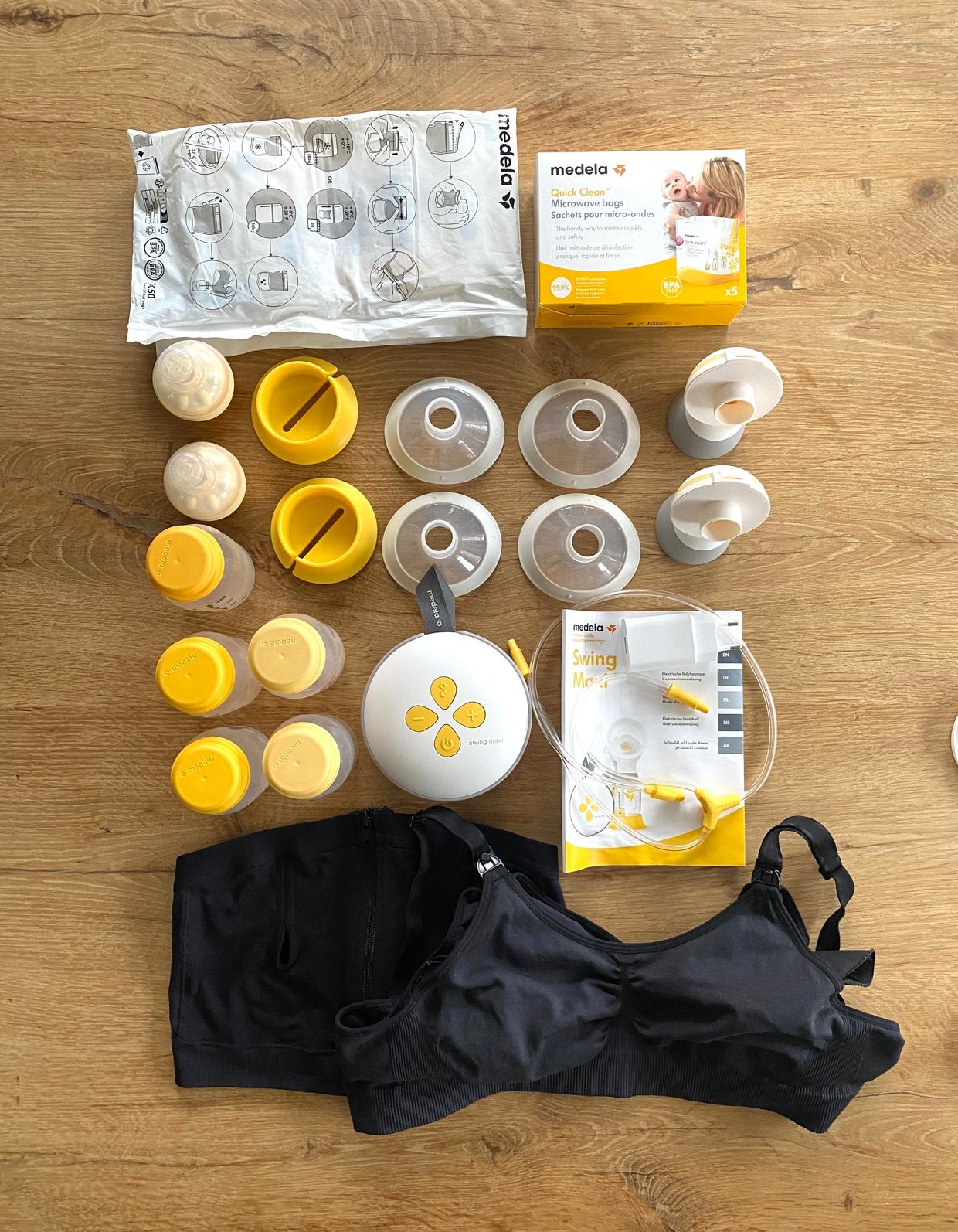Medela Swing maxi dubbele handsfree borstkolf + accessoires, Ophalen, Borstkolf