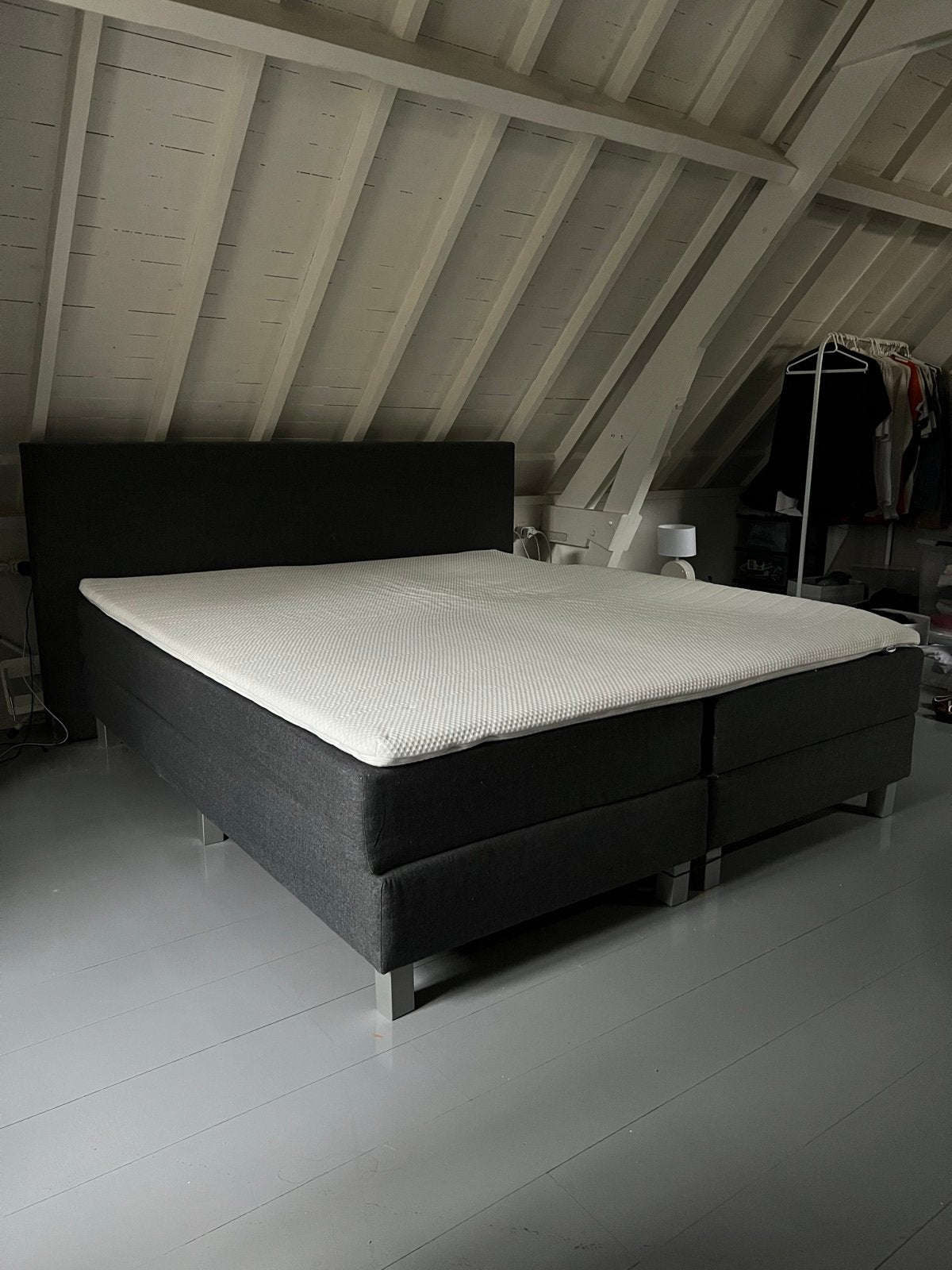 Boxspring 180x200 cm met IKEA topper, Ophalen, Gebruikt, Tweepersoons, 180 cm