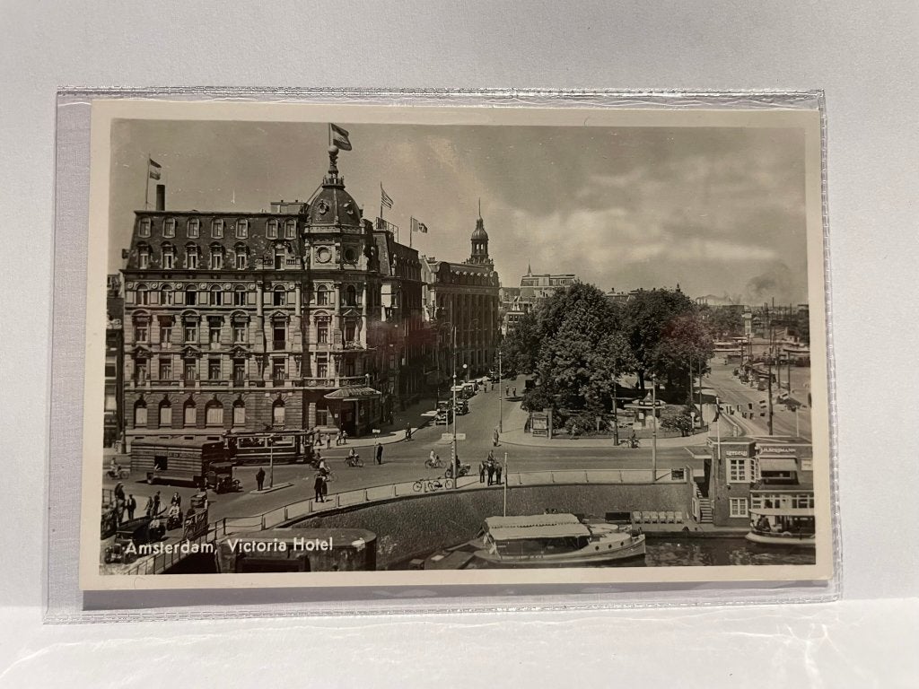 Amsterdam - Victoria Hotel, Verzenden, 1940 tot 1960, Ongelopen, Noord-Holland
