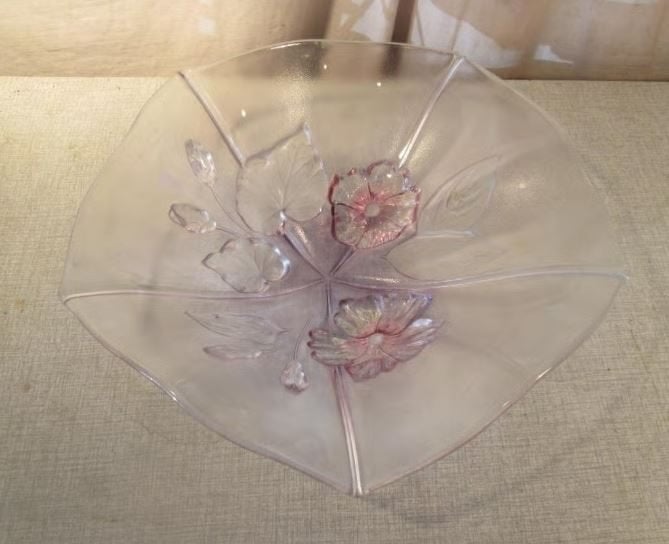 Prachtige speciale Glazen Schaal - 33cm, Ophalen of Verzenden
