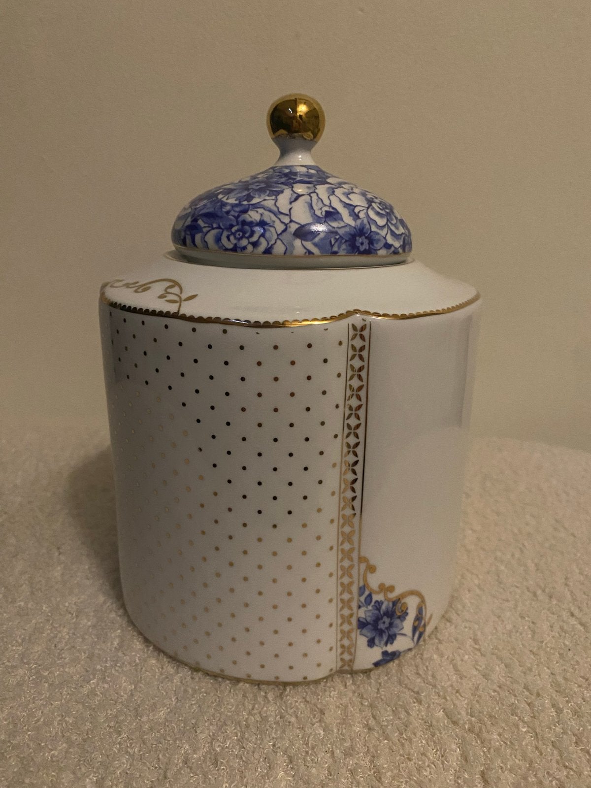 Pip Studio Royal White Voorraadpot Medium 1.9L, Ophalen, Rond, Porselein of Keramiek, Met deksel