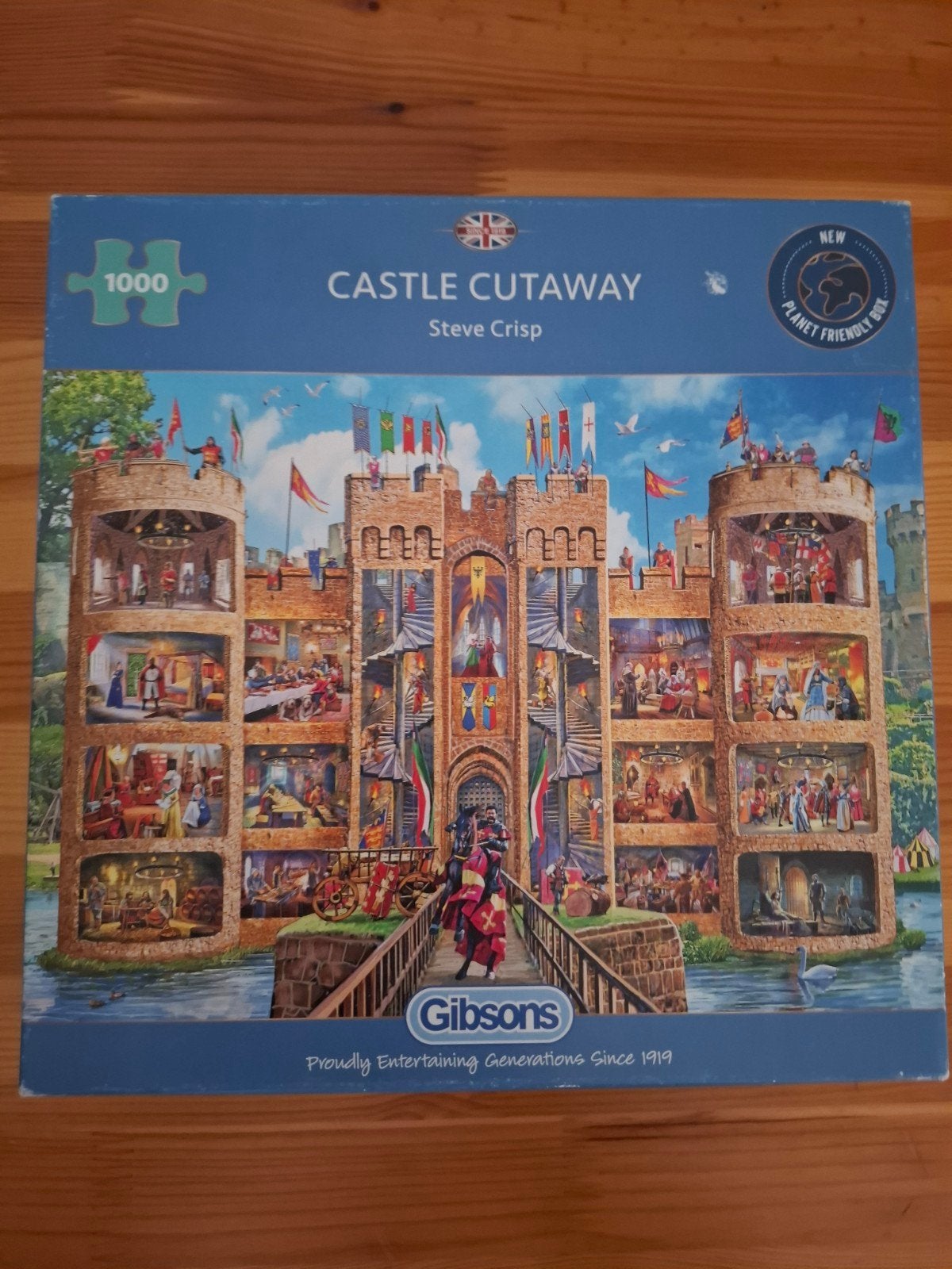 Gibsons puzzel castle cutaway 1000 stk, Ophalen of Verzenden, 500 t/m 1500 stukjes, Zo goed als nieuw