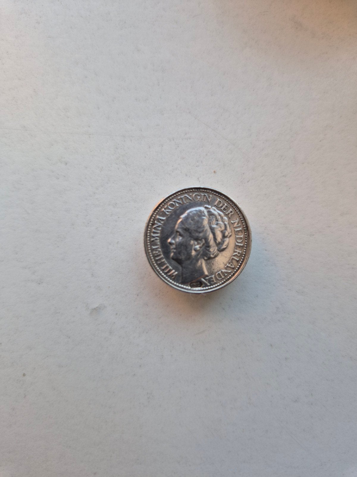 zilveren kwartjesknoop, Ophalen of Verzenden, Zo goed als nieuw, Zilver, Zilver