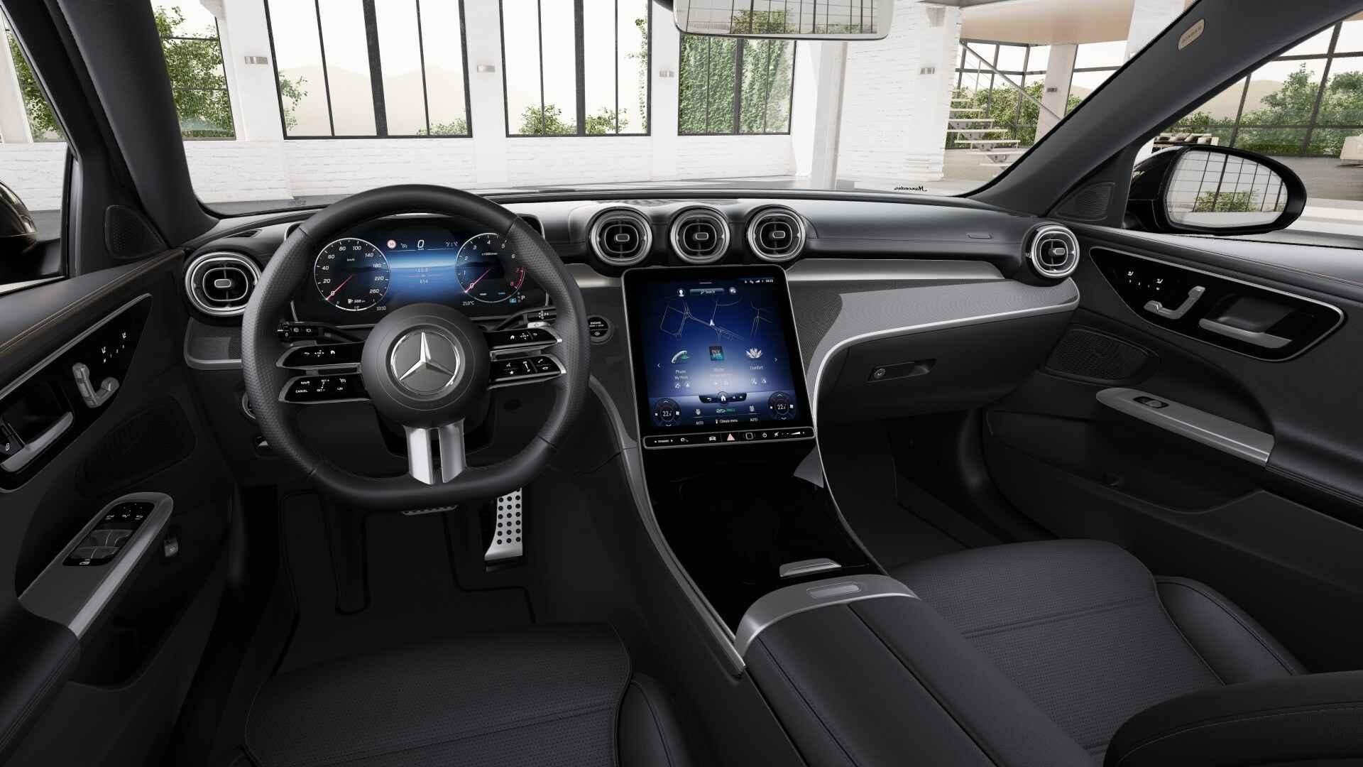 Mercedes-Benz C-klasse Estate 180 AMG Line | Massage | Panor, Auto's, Mercedes-Benz, Automaat, Euro 6, 4 cilinders, Zwart