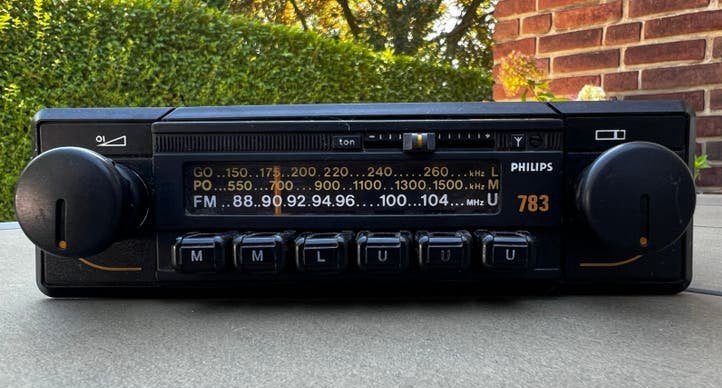 Philips 783 oldtimer FM Autoradio, Auto diversen, Ophalen of Verzenden