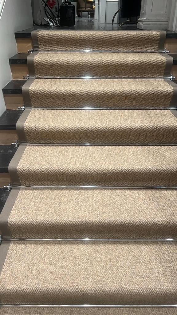 Sisal stofferen van trap, Modern, Natuurlijk, Klassiek, Bruin, Rechthoekig, Nieuw