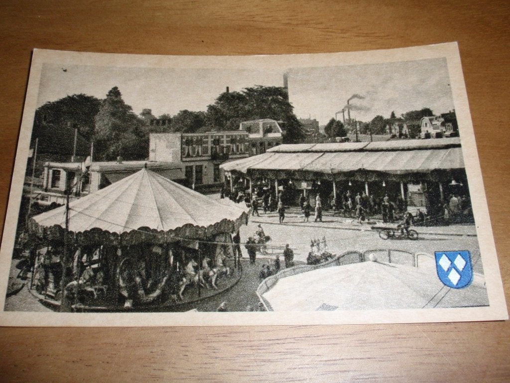 Almelo Markt met kermis, Verzenden, 1940 tot 1960, Ongelopen, Overijssel