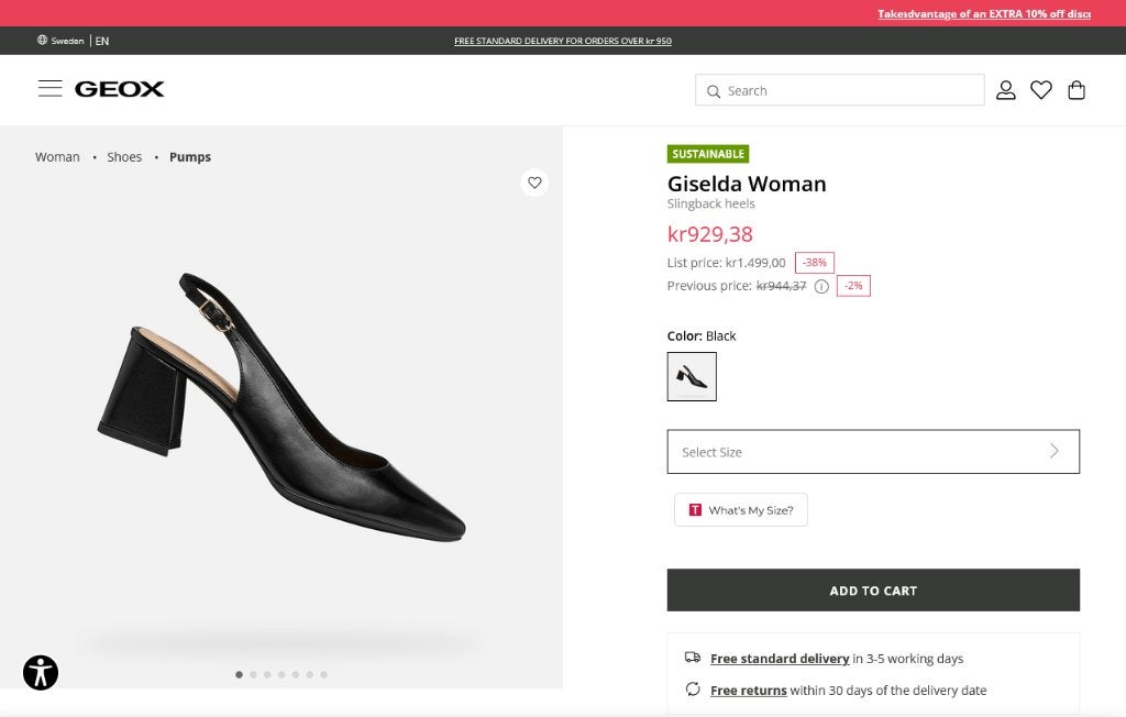 Geox Giselda Woman damesschoen, Geox, Pumps, Zwart, Nieuw