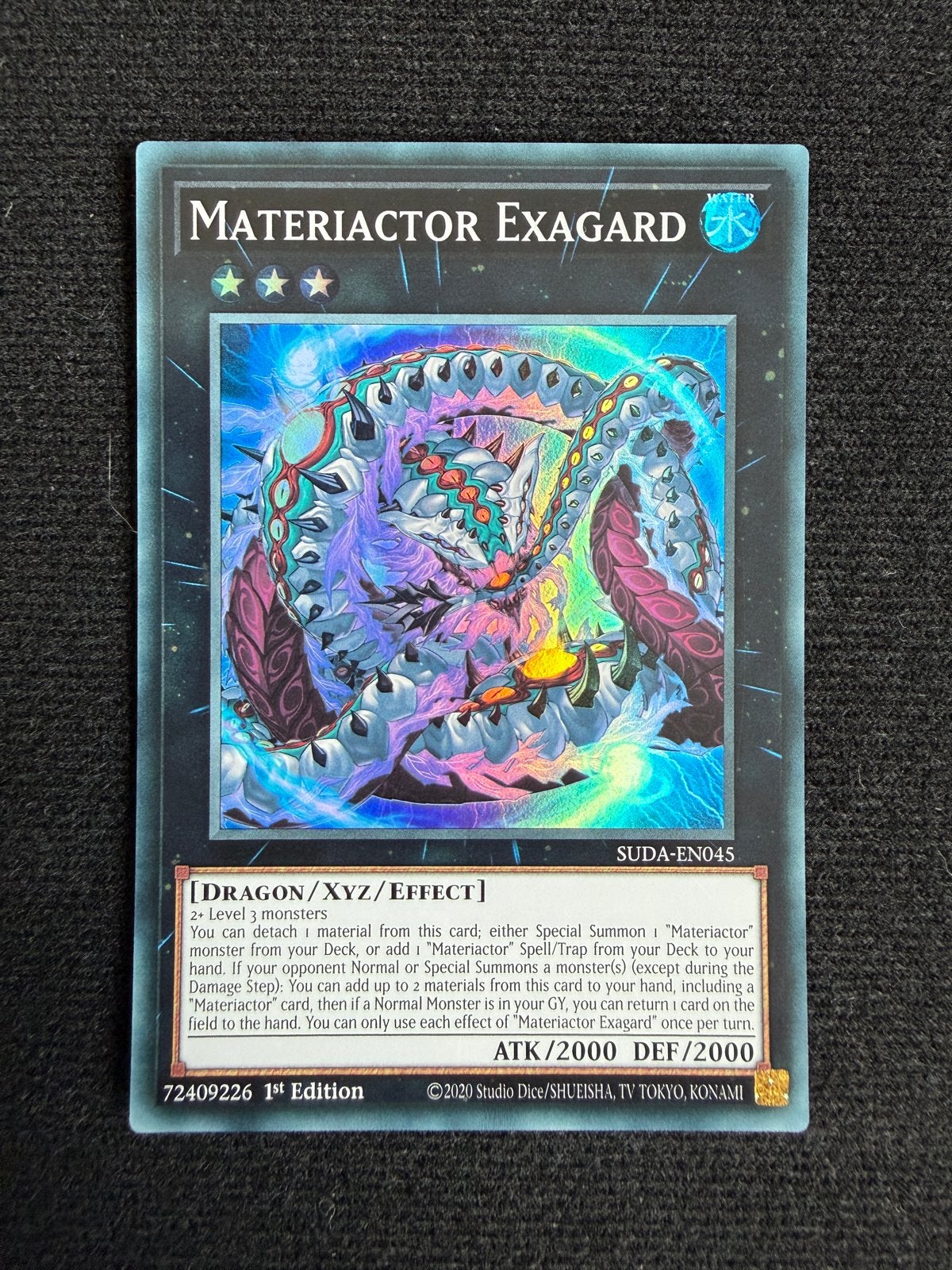 Yu-Gi-Oh! Materiactor Exagard - SR - SUDA-EN045 1st Edition, Verzenden, Zo goed als nieuw, Losse kaart, Foil