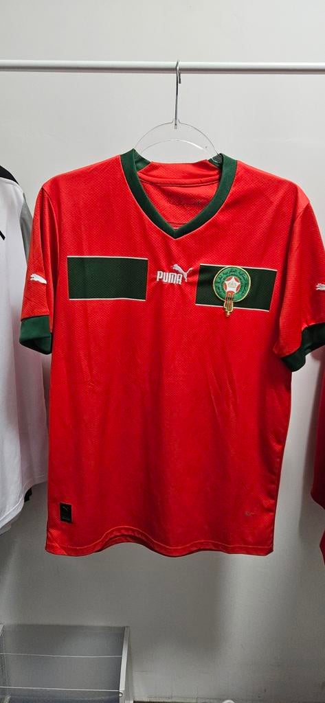 Marokko WK 2022 thuisshirt - Gedragen - Maat M, Maat M, Ophalen of Verzenden, Gebruikt, Shirt