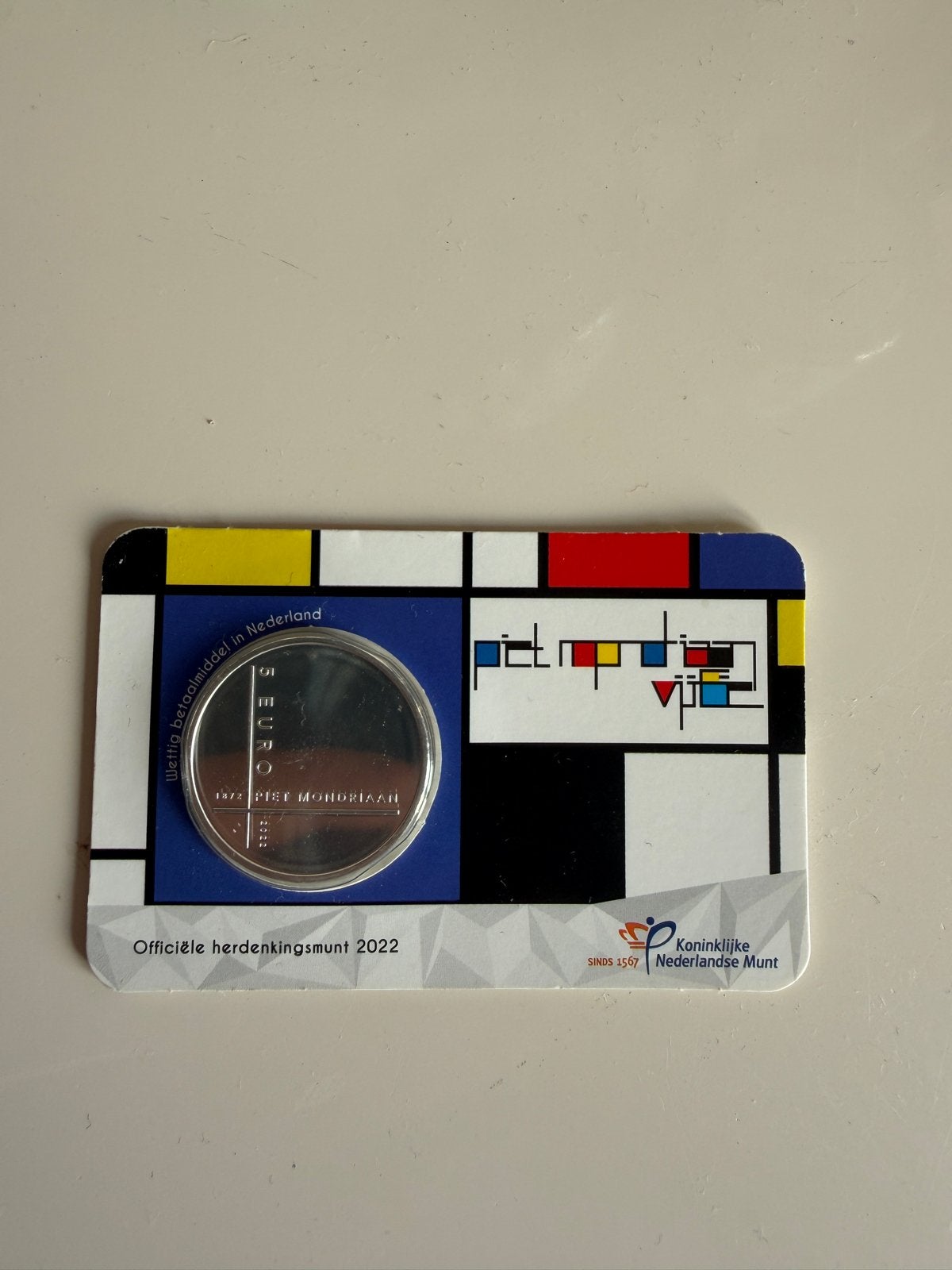 Piet Mondriaan vijfje, Postzegels en Munten, Munten | Nederland, Ophalen of Verzenden, Koningin Beatrix, Euro's