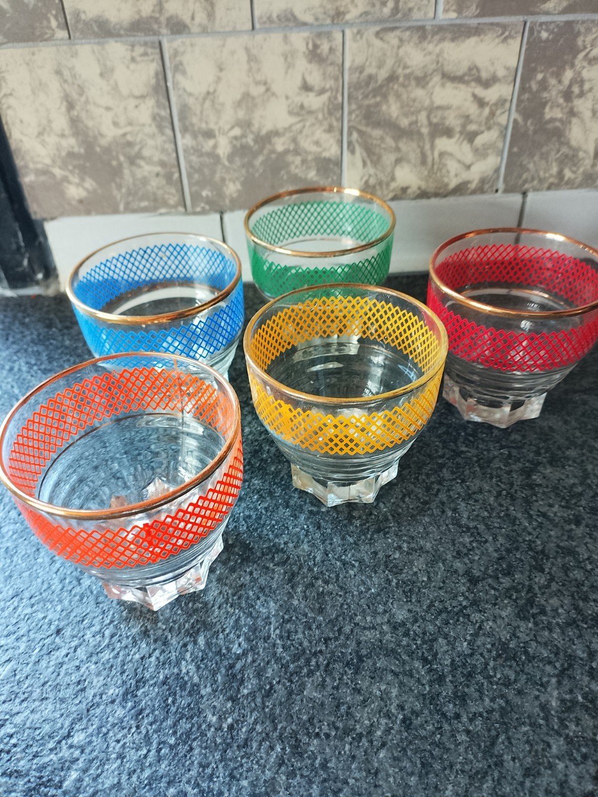 5x vintage likeur glazen, Ophalen of Verzenden, Zo goed als nieuw, Overige typen