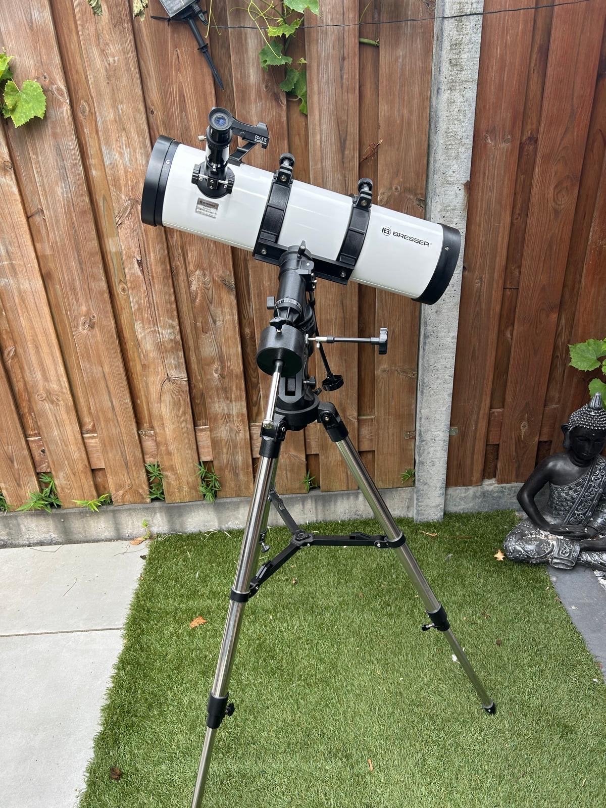 Bresser Reflector 130/650 Telescoop met Statief, Ophalen, 80 tot 200 mm, Met statief, Spiegeltelescoop (reflector)