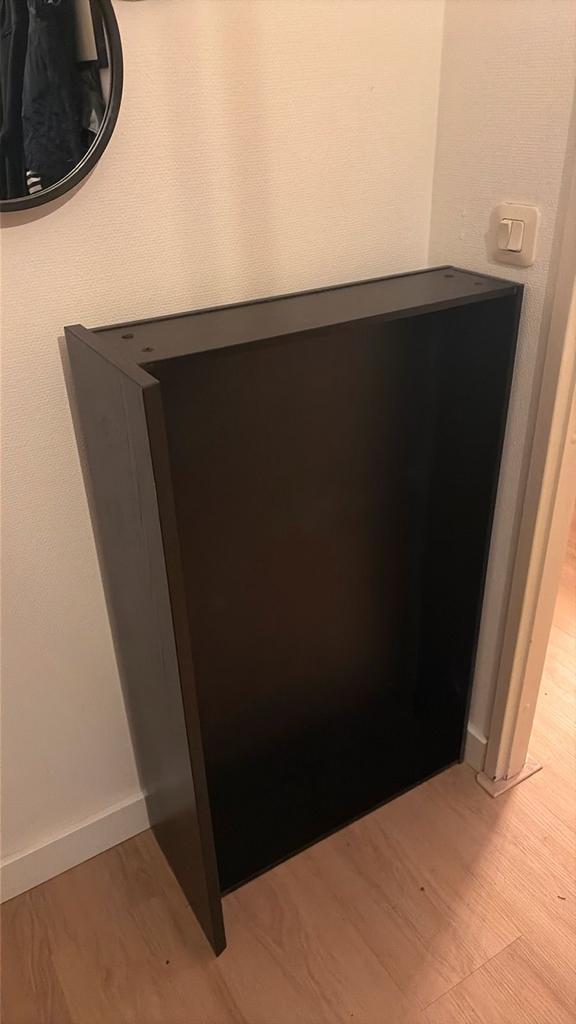 Zwart eenpersoonsbed met lattenbodem Ikea, 3 jaar oud, Gebruikt, 90 cm, Eenpersoons, Zwart