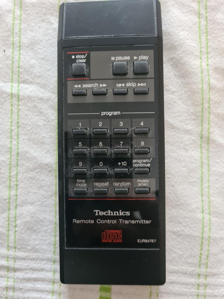 Technics EUR 647787 remote, Ophalen