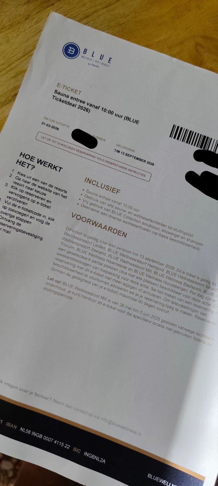 sauna voucher, Ophalen of Verzenden, Nieuw, Complete sauna