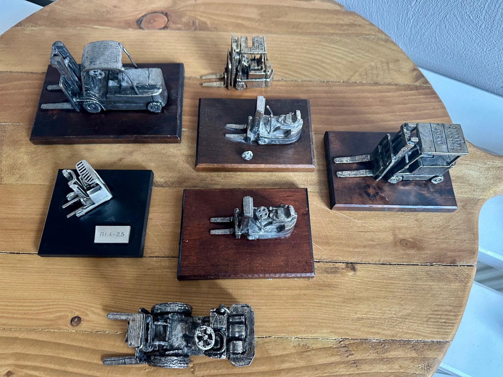 Collectie van 7 miniatuur heftrucks, Ophalen of Verzenden, Zo goed als nieuw, Overige typen