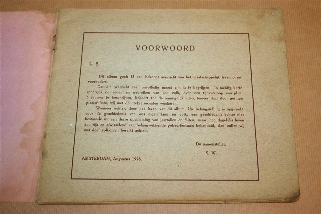 Plaatjesalbum uit oude tijden [compleet] 1928, Ophalen of Verzenden, Gelezen