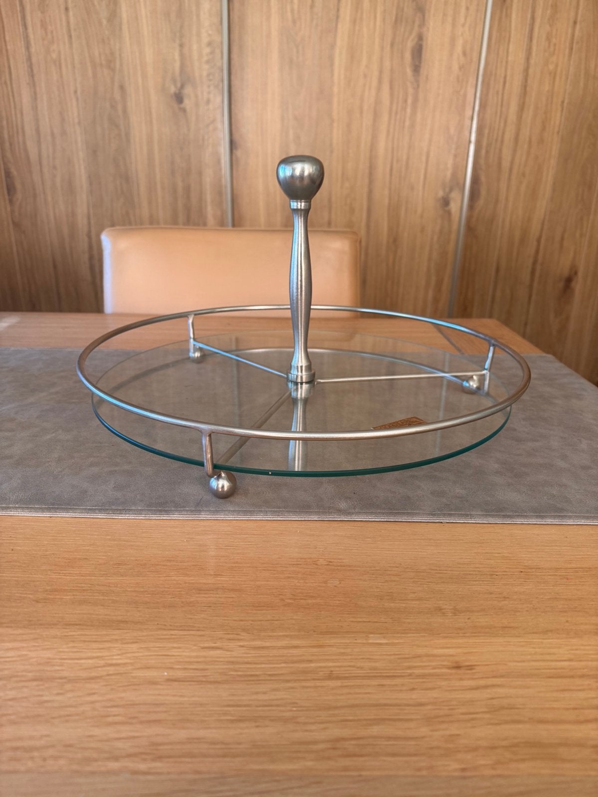 Riviera Maison glazen schaal (doorsnee 45 cm), Ophalen, Demontabel, Taartplateau, Glas