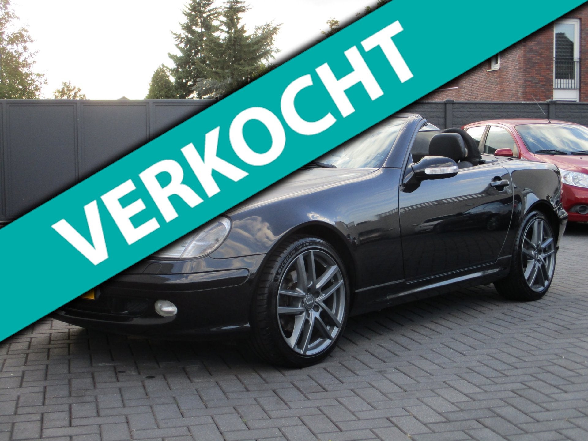 Mercedes-Benz SLK-klasse 320 V6 AUT Designo Leer Airco !, Automaat, Dealer onderhouden, Gebruikt, Zwart