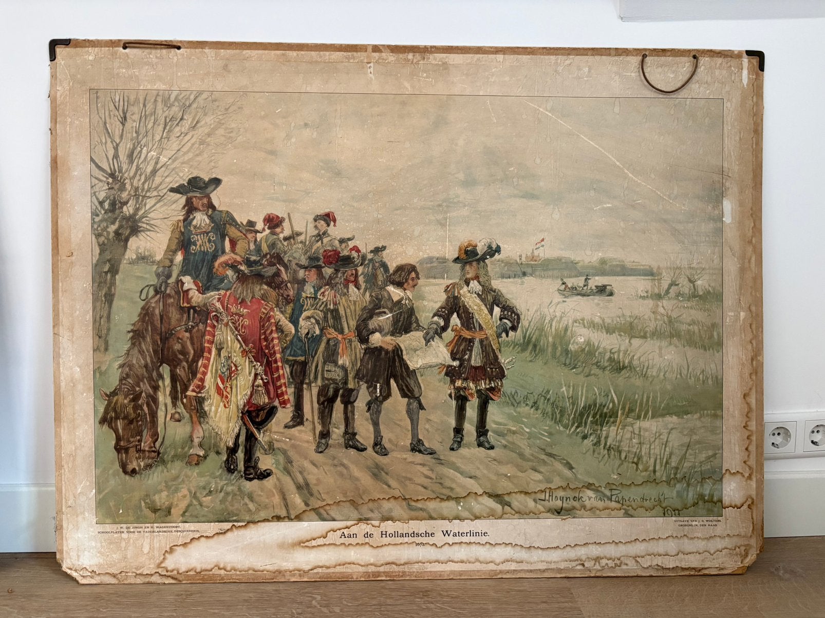 Schoolplaat ‘aan de Hollandse waterlinie’, Ophalen