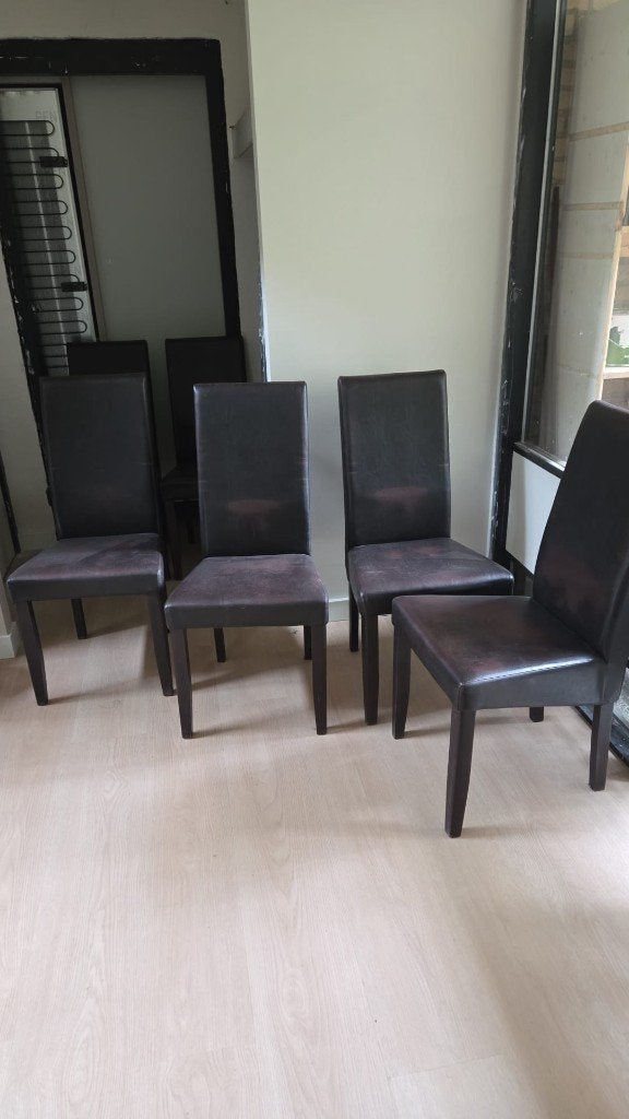 Eetkamerstoelen gratis, Ophalen, Gebruikt, Bruin, Vijf, Zes of meer stoelen