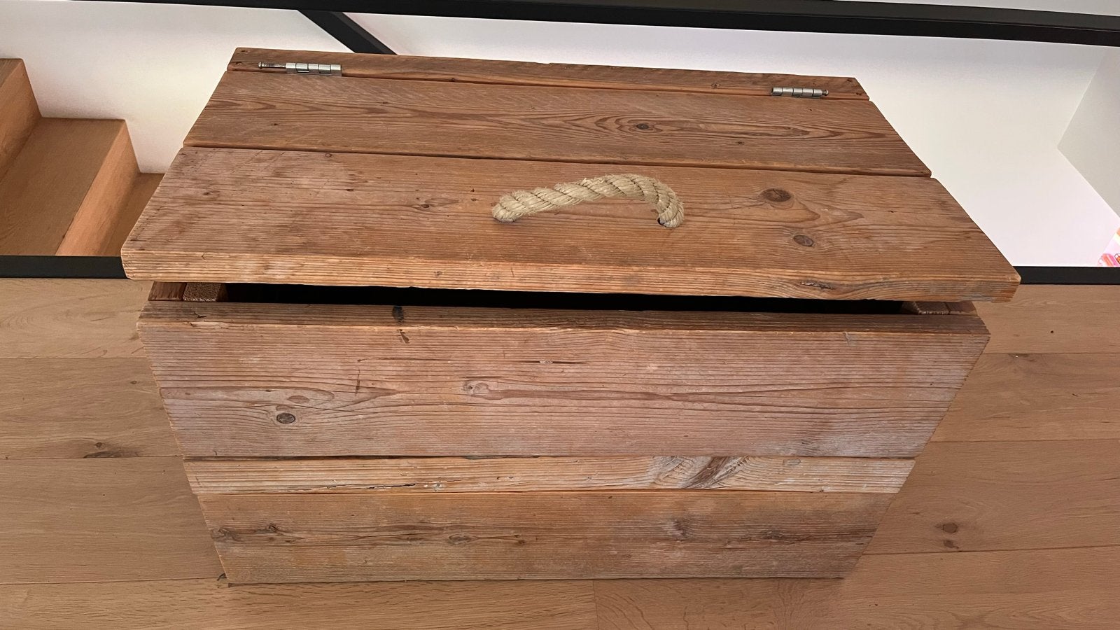 Houten opbergkist of speelgoedkist, Ophalen, 50 – 75, Minder dan 50 cm, Eikenhout