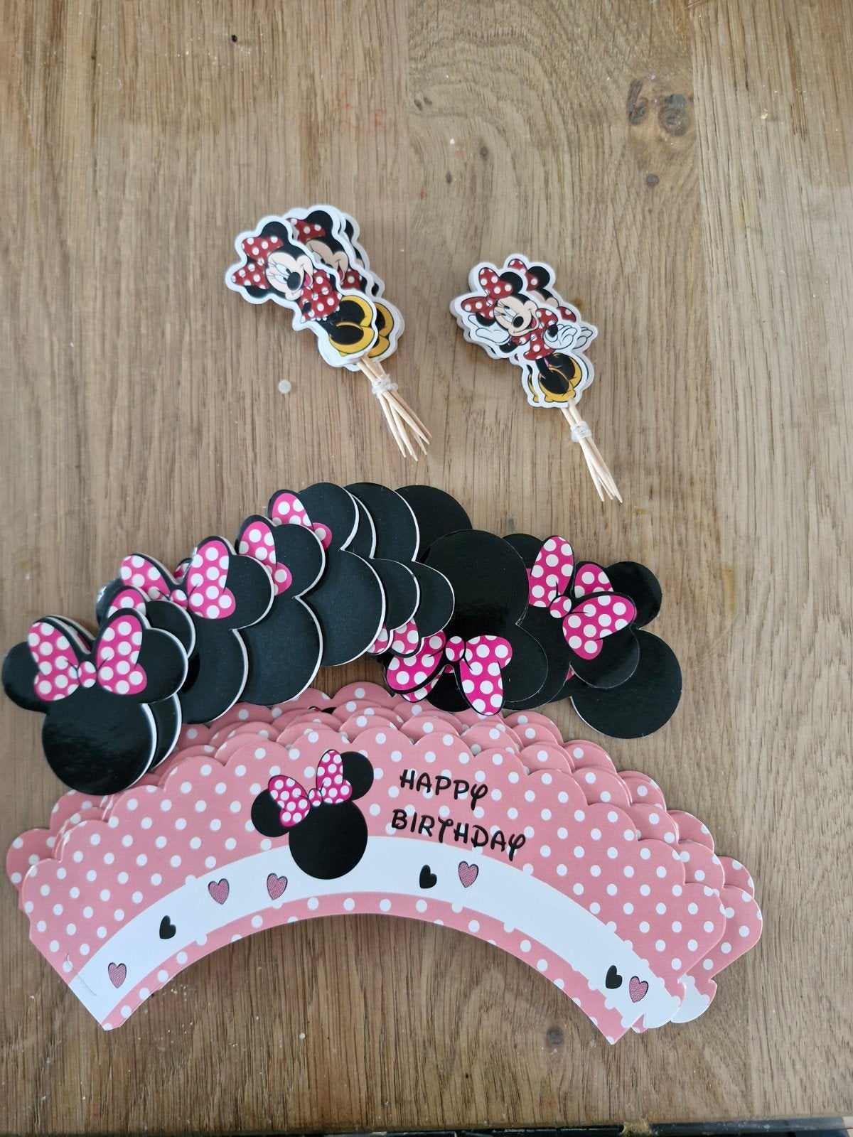 Minnie mouse cupcakeversiering, Ophalen of Verzenden