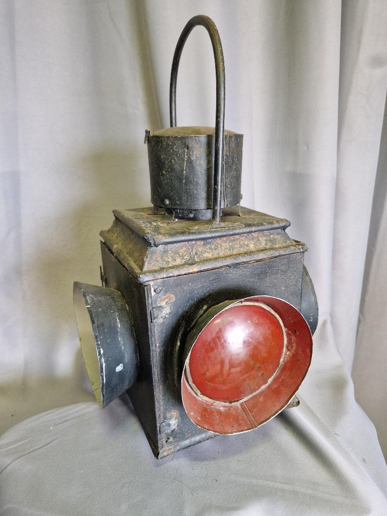 antieke seinlamp 82 cm, Ophalen of Verzenden