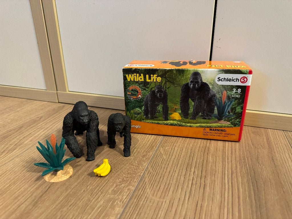 Schleich 42382 Wildlife Gorlilla's Op Zoek Naar Voer, Ophalen of Verzenden, Zo goed als nieuw, Jongen of Meisje