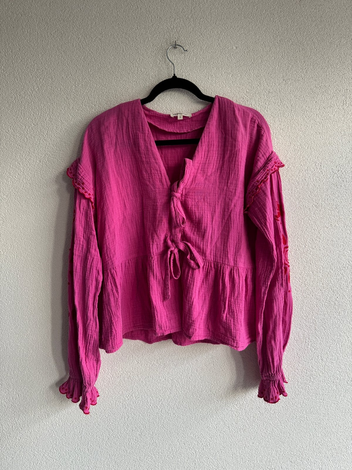 My Jewellery mousseline katoenen blouse met borduursels, Kleding | Dames, Ophalen of Verzenden, Zo goed als nieuw, Roze, My Jewellery
