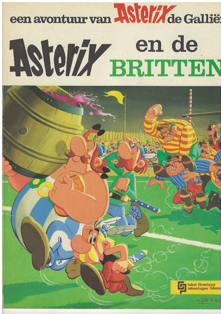 Asterix en de Britten — 1e druk 1970, De Geïllustreerde Pers, Gelezen, Eén stripboek, Ophalen of Verzenden, Goscinny & Uderzo
