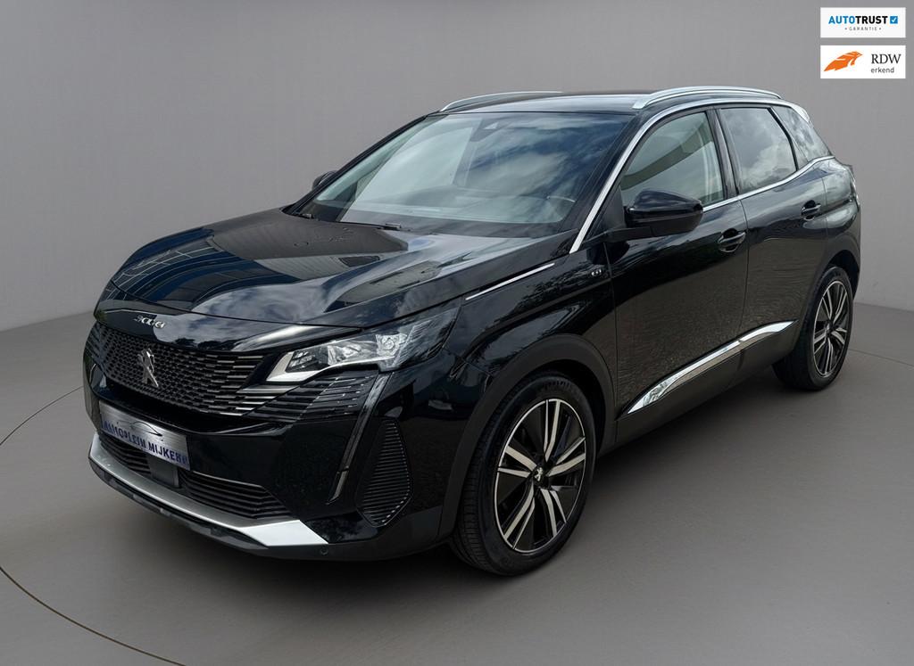 Peugeot 3008 1.2 PureTech GT LED 360Cam Sfeerverl Trekhaak F, Gebruikt, Zwart, Bedrijf, 690 kg