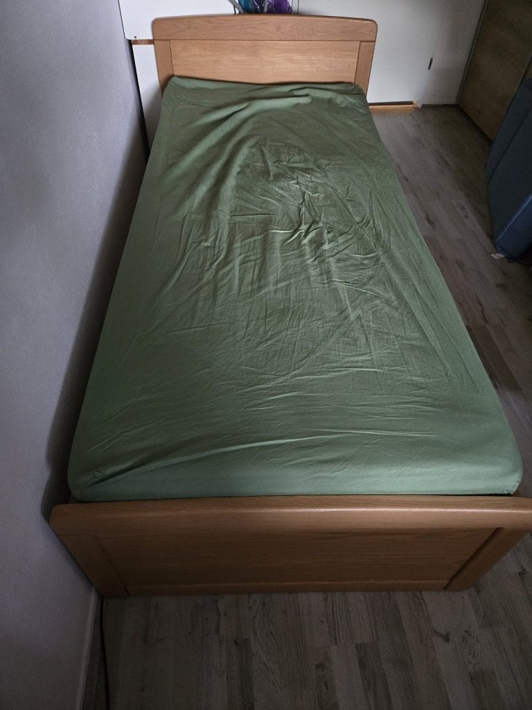 Senioren bed, 90 cm, Eenpersoons, Bruin, Ophalen of Verzenden