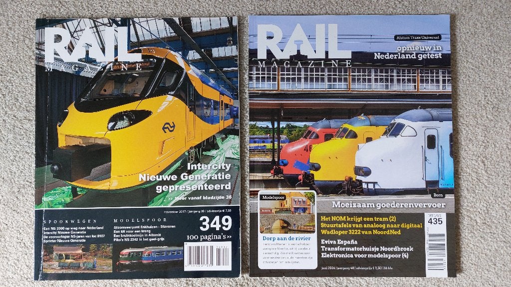 Rail Magazine nrs. 349 (11-2017) t/m heden (435), Ophalen of Verzenden, Zo goed als nieuw, Glossy