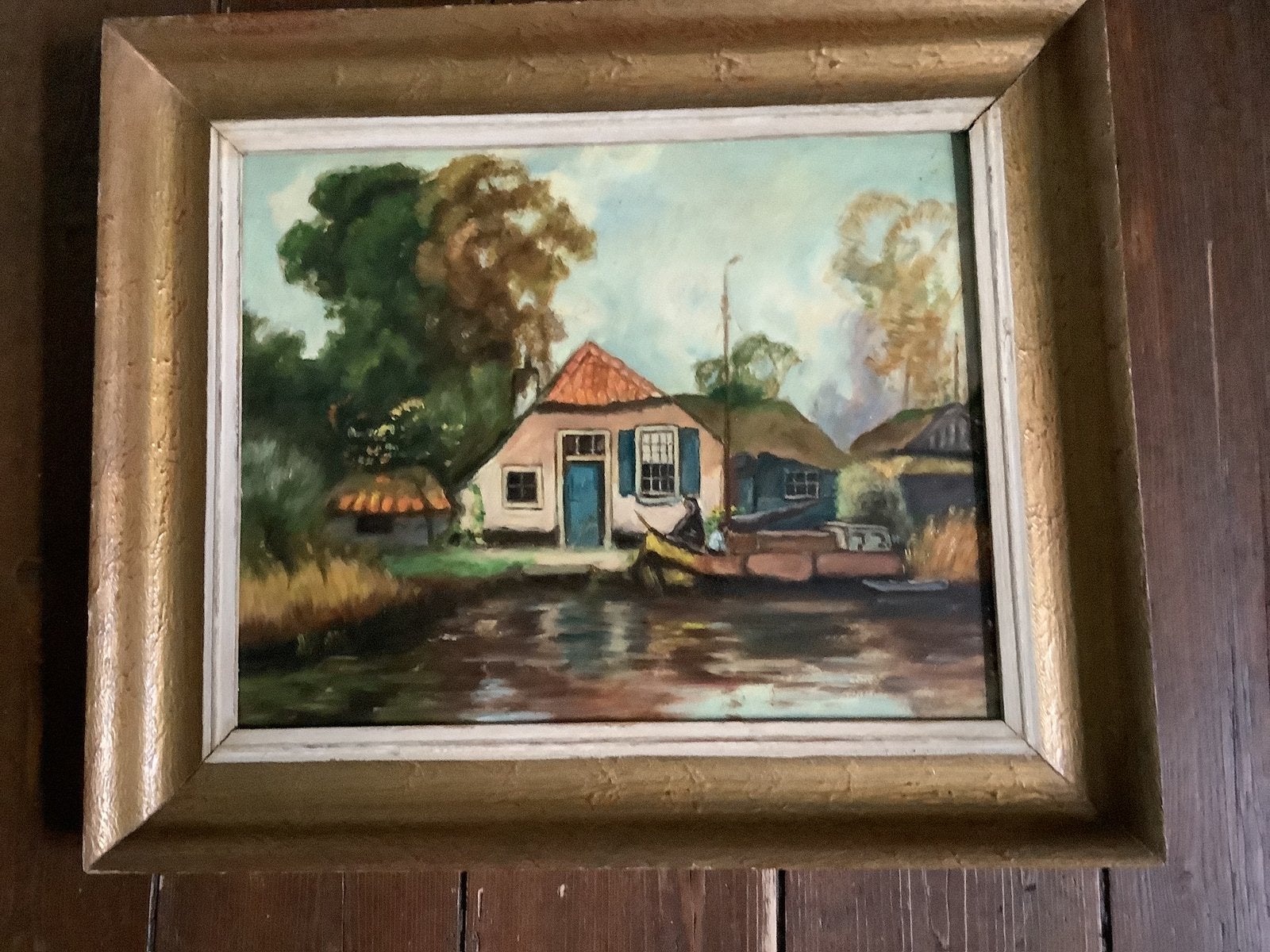 prachtig, landelijk, antiek schilderij, Ophalen, Klassiek, Stilleven